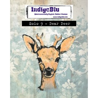 Indigo Blue Solo 9 Dear Deer Rubber Stamp