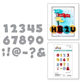 Spellbinders Say Cheese Classic Mouse Etched Dies Numbers & Punctuation