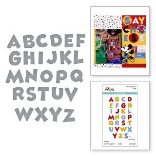 Spellbinders Say Cheese Classic Mouse Etched Dies Alphabet