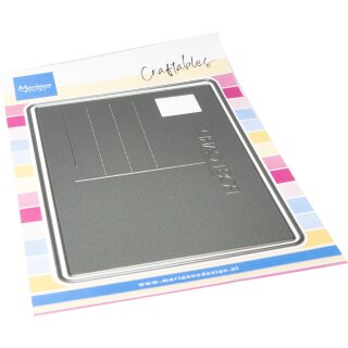 Stanzschablone Postkarten Stanzform mit Prägung 147x104mm