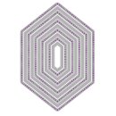 Sizzix Framelits Die Set 10PK - Fanciful Framelits Reversed, Belinda Stitched Hexagons By Stacey Park