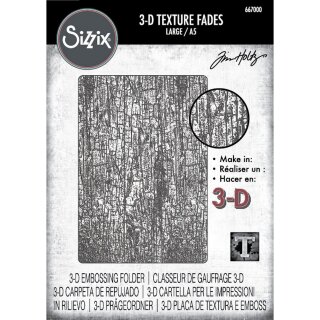Sizzix 3-D Texture Fades Embossing Folder Cracked A5 by Tim Holtz