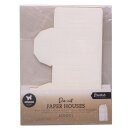 Bausatz Papierhaus Schulhaus, Set mit 5x weiss & 5x Kraft