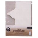 Bausatz Papierhaus Kanalhaus, Set mit 5x weiss & 5x Kraft