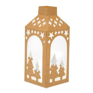 Bausatz Papierlaterne  Weihnachtswald 10 Stück