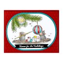 Spellbinders House-Mouse Tree-Mendous Christmas Cling Rubber Stamp Set Unwrapping Memories