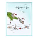 Spellbinders House-Mouse Tree-Mendous Christmas Cling Rubber Stamp Set Snowy Smiles