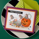 Spellbinders House-Mouse Tree-Mendous Christmas Cling Rubber Stamp Set Trick or Treat!