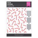 Spellbinders Candy Cane Season Stencil Candy Cane Toss Up
