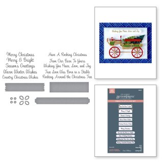 Spellbinders Country Christmas Press Plate & Die Banner & Sentiments