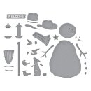 Spellbinders Country Christmas Etched Dies Country Snowman