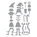 Spellbinders North Pole Friends Etched Dies Santas Elves (S4-1472)