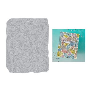 Spellbinders Summer By The Shore  BetterPress + Foil Plate Scattered Shells