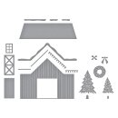 Spellbinders Country Christmas Etched Dies Country Christmas Barn