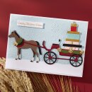 Spellbinders Country Christmas Etched Dies Christmas Horse-Drawn Wagon
