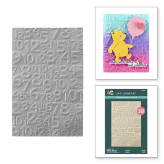 SpellbindersSay Cheese Classic Pooh Birthday 3D Embossing Folder Numbers