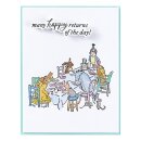 Spellbinders Say Cheese Classic Pooh Birthday Sentiments Press Plate & Die Set A Very Happy Birthday