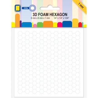 3D Foam Hexagon 6x6x1mm (246 Stück)