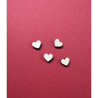 Holzstreuteile aus Pappelsperrholz Herzen 15mm zu 15 Stück