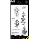 Maker Series 4x8 Inch Clear Stamp Set Winter Etchings