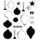 Sizzix Clear Stamps Set 19PK W/11PK Framelits - Baubles By 49 And Market