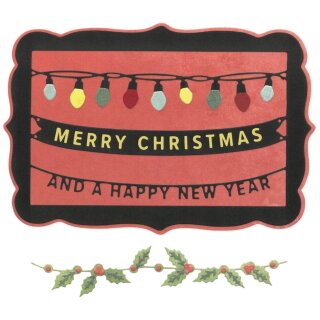 Sizzix Thinlits Die by 49 and Market Snap and Swap Merry Christmas