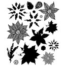 Sizzix Framelits Die w/Stamps by 49 and Market Poinsettia Trio