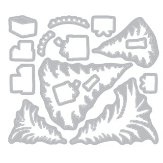 Sizzix Framelits Die w/Stamps by 49 and Market Trees and Trinkets