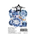 Papierstreuteile Weihnachten Blau 18 Stück