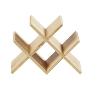 Miniatur Weinregal ohne Flaschen 48x25x48mm