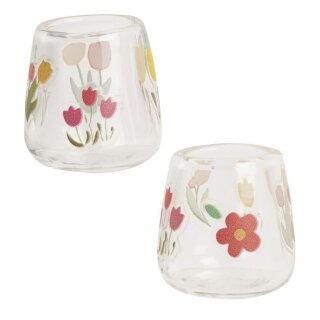 Vase Miniatur mit Blumen 16mm, 2 Stück