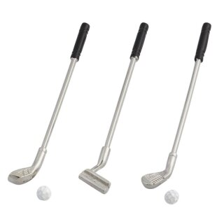 Miniatur 3x Golfschläger mit 2x Ball 60mm