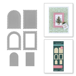 Spellbinders Holiday Magic 3D Emboss & Cut Folder Postage Stamps