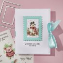 Spellbinders Holiday Magic 3D Emboss & Cut Folder Postage Stamps