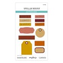 Spellbinders Autumn Archives Etched Dies Documenting Labels