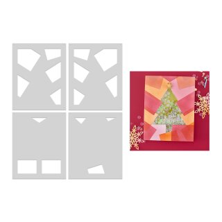 Spellbinders Very Merry Color Layering Stencils Tree