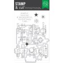Spellbinders Very Merry Stamp & Cut Set Modern Holiday Greetings