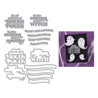 Spellbinders Hocus Pocus Letterpress + Foil & Cut Spooky Season
