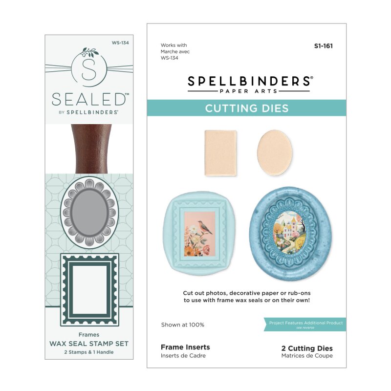 Spellbinders Holiday Magic Wax Seal Stamps & Dies Bundle 2 Pack Frame ...