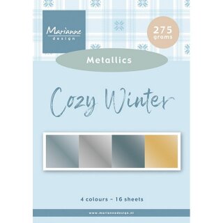 Cardstock Cozy Winter Metallics 16 Blatt