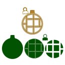 Stanzschablone Weihnachtskugel 12 Teile 10x14cm