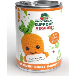 Emotional Support Veggies Häkelset Karotte