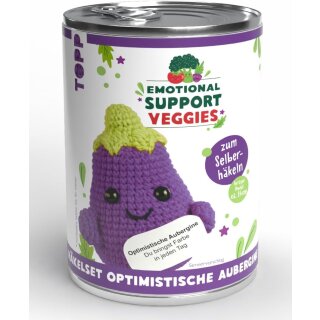 Emotional Support Veggies Häkelset Aubergine