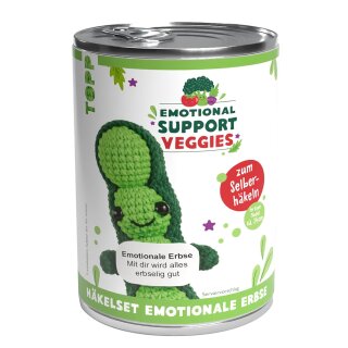 Emotional Support Veggies Häkelset Erbse