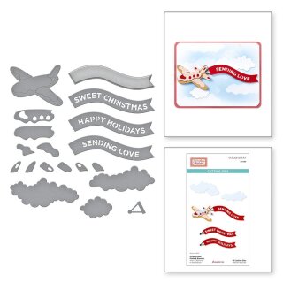 Spellbinders Candy Christmas Etched Dies Gingerbread Plane & Banners