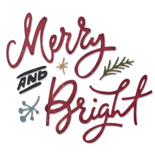 Sizzix Thinlits Die by Tim Holtz Merry & Bright (6pcs)