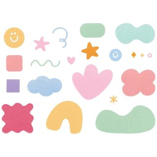 Sizzix Thinlits Die by Letters by Shells Abstract Doodles