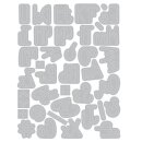 Sizzix Thinlits Die by Letters by Shells Simple Letters...