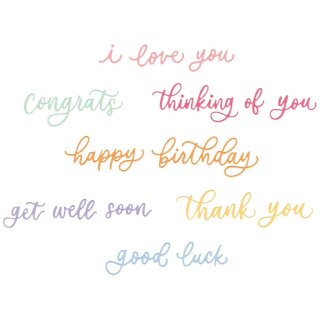 Sizzix Thinlits Die by Letters by Shells Common Greetings