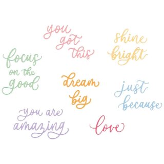 Sizzix Thinlits Die by Letters by Shells Cheerful Phrases